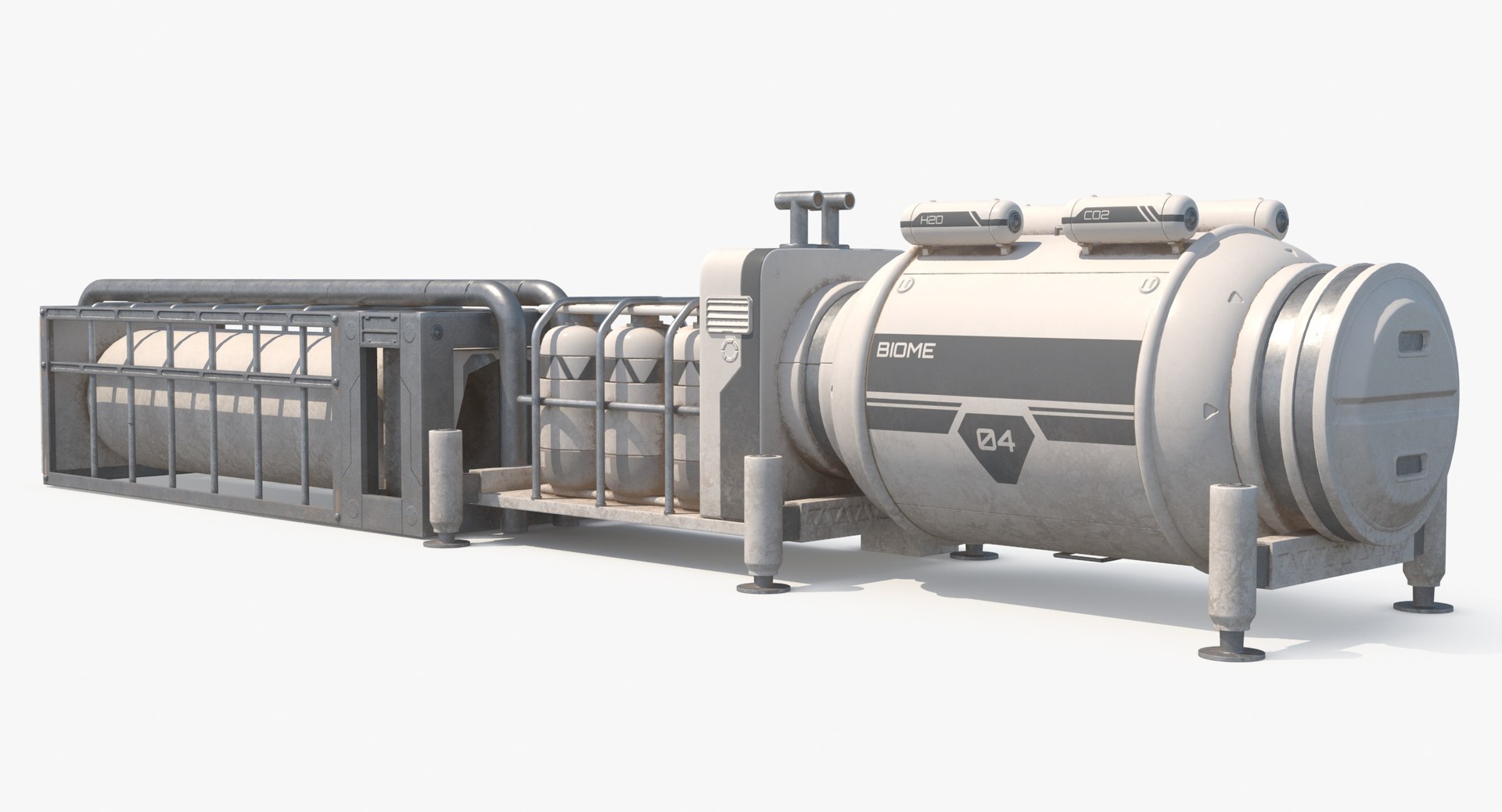 3D Space Colonization Base Constructor Life Support Module Model ...