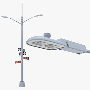street post led lamps 3D model