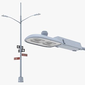 Street Post with LED Lamps