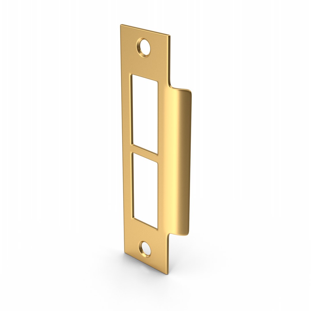Gold Door Strike Plate 3D model TurboSquid 1996582