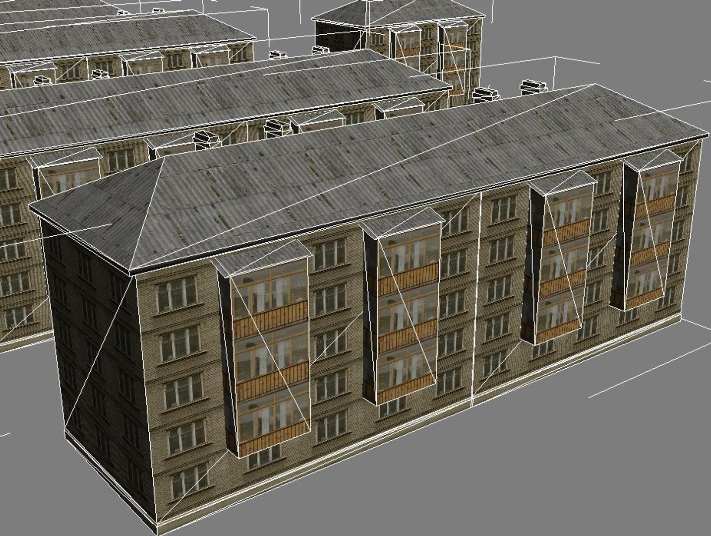 3d Soviet House Hrushevka Model