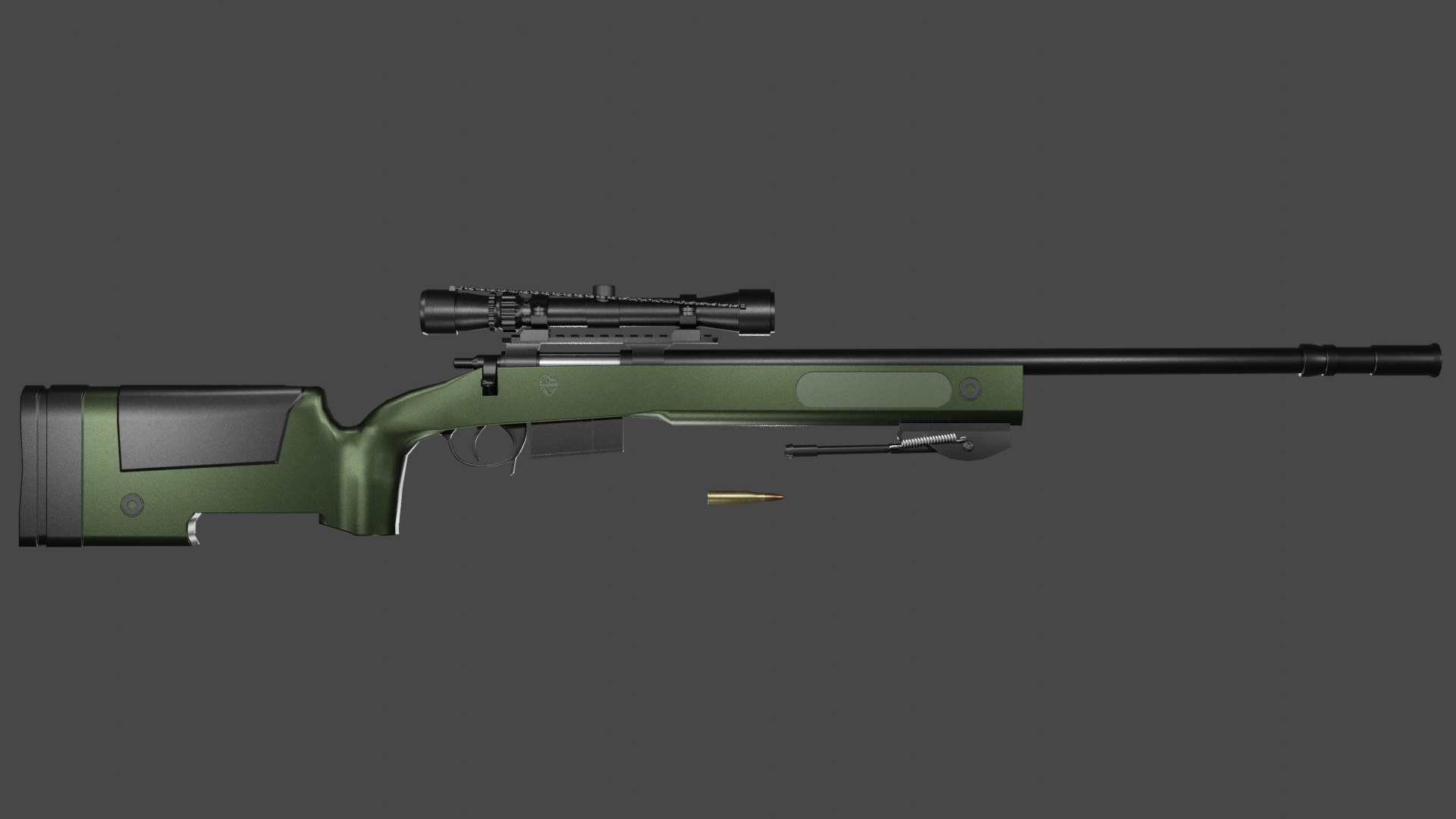 3D Model AWM 3D Model - TurboSquid 1742930