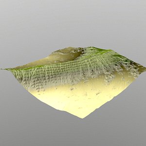 3d model hills cliffs terrain