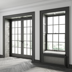 Double-Hung Window with Balcony Door