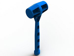Blue Plastic Peg Hammer 3D model