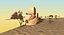 Desert Road Cartoon Scene