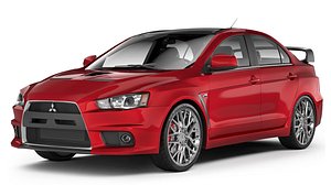 3D model Mitsubishi Lancer Evolution X 2008