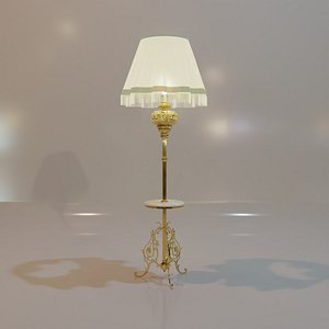 3D Antique floor lamp model