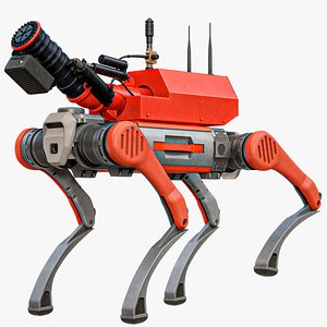 Firefighter Robot Unitree B2 Version 1 PBR
