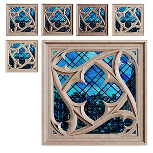 Gothic Window 02 3D model