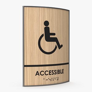 Accessible Restroom Braille Sign