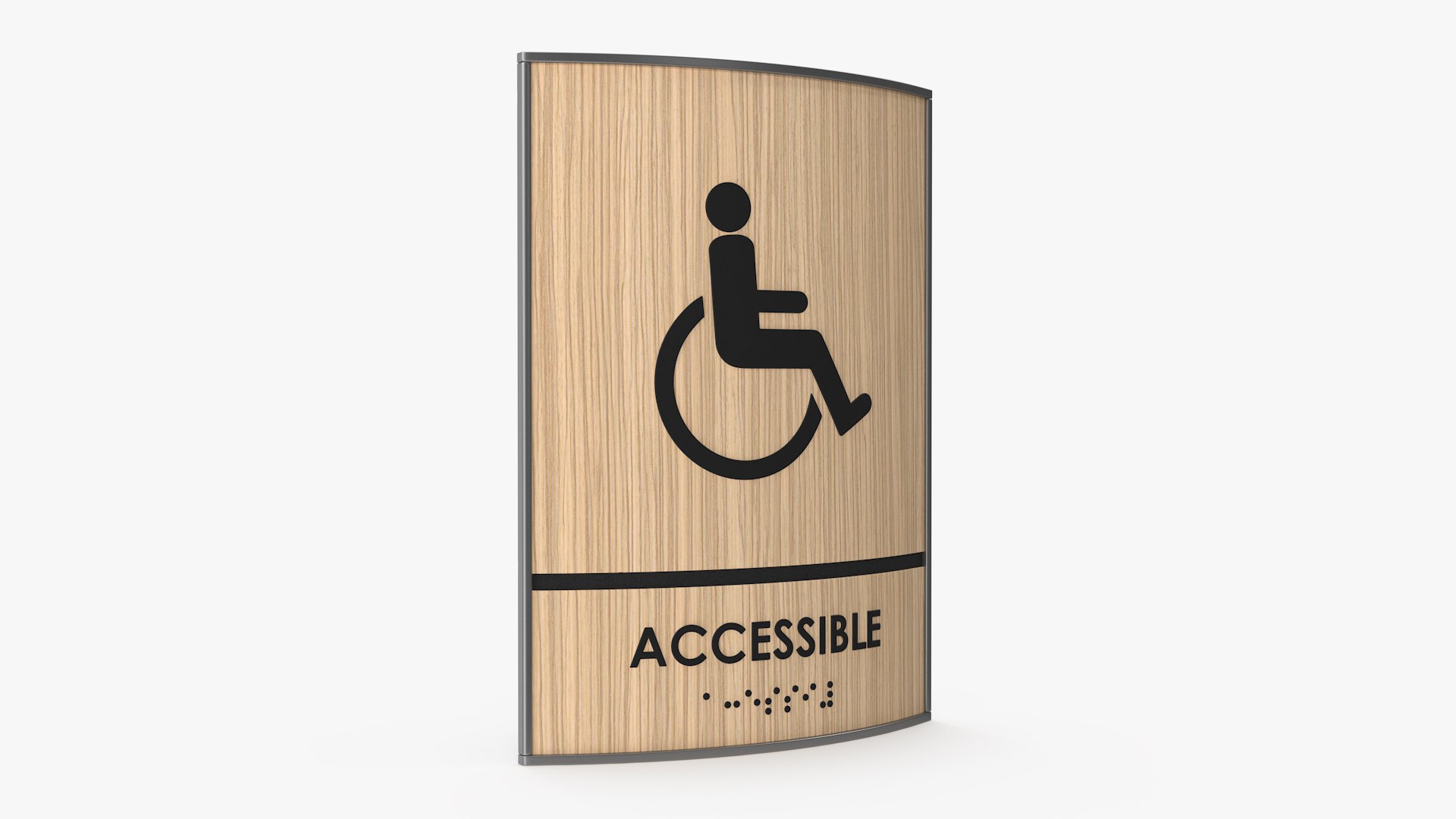 Accessible Restroom Braille Sign 3D model preview