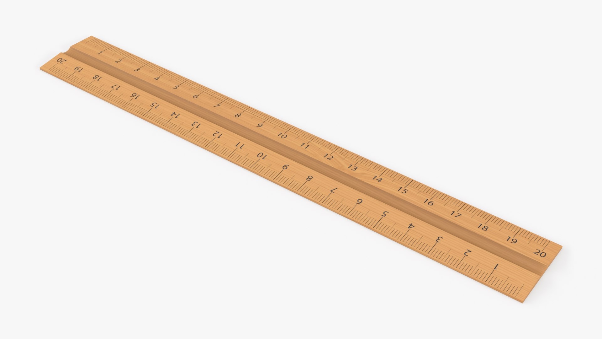 3D Ruler Wood - TurboSquid 1677563