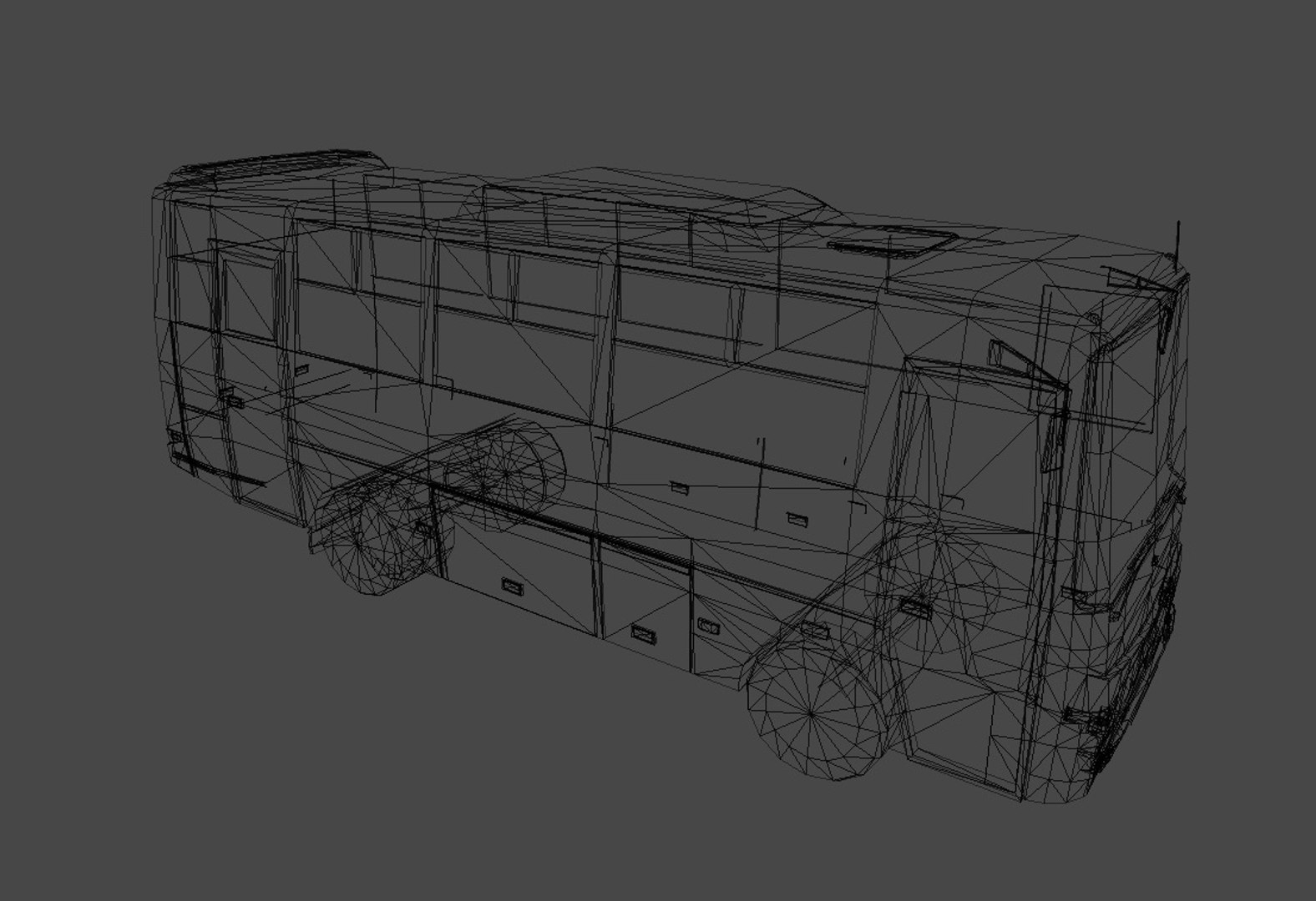 3d obj isuzu police bus