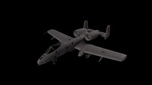 3D A-10A thunderbolt 2 model