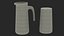 Glass Straight Jug With Water