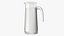 Glass Straight Jug With Water