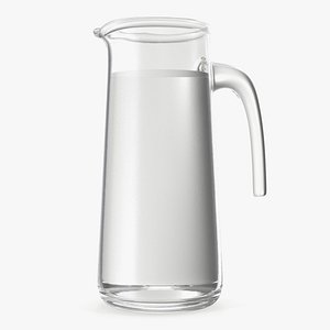 Glass Straight Jug With Water