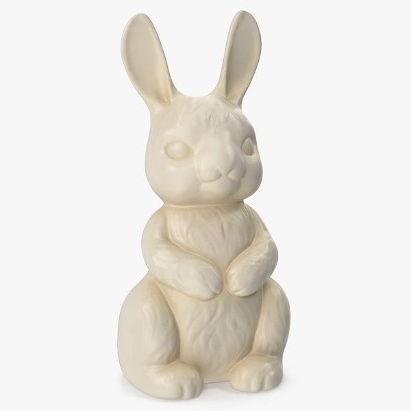 3D model white chocolate bunny