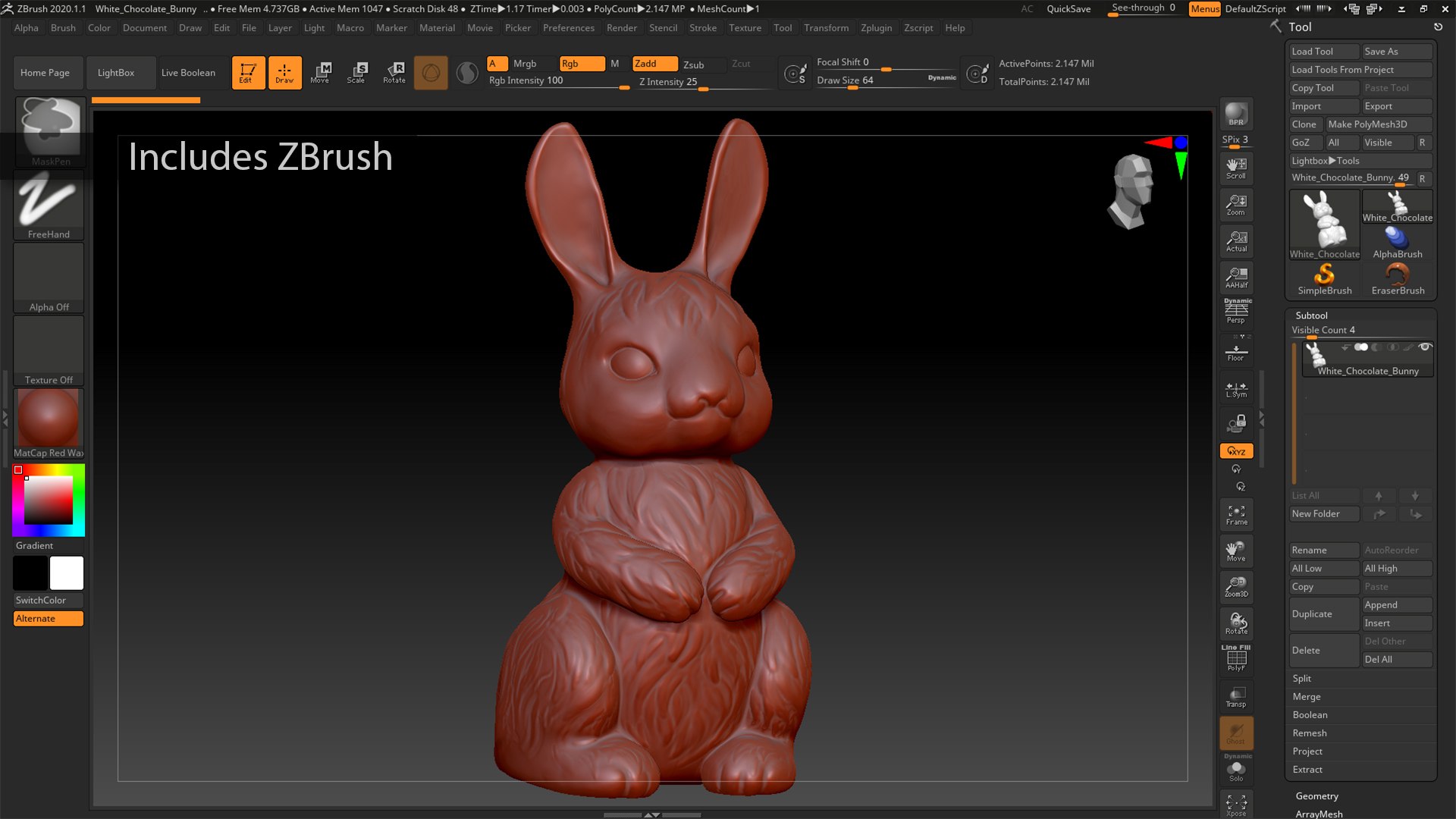 3D model white chocolate bunny https://p.turbosquid.com/ts-thumb/zw/tikn2B/vSX0hHbc/004_zbrush/jpg/1586417326/1920x1080/fit_q87/84c27a4199710214480f2bad98502b067f9de20e/004_zbrush.jpg