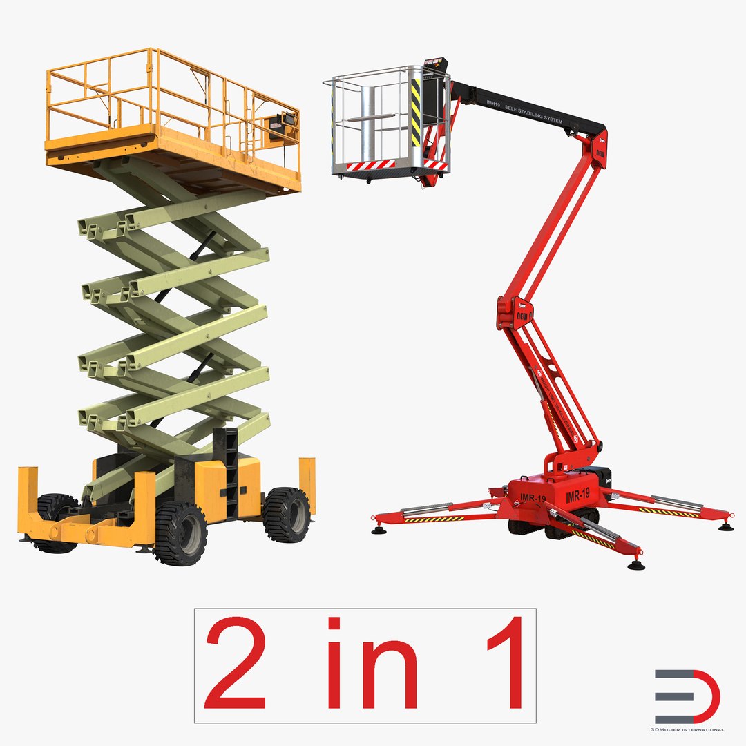 Scissor Lifts Collection 3D model preview