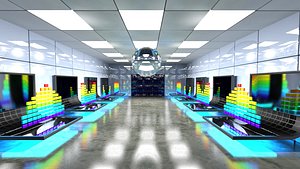 scifi interior 3d model