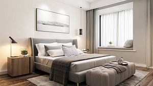 bedroom modern render 3D model
