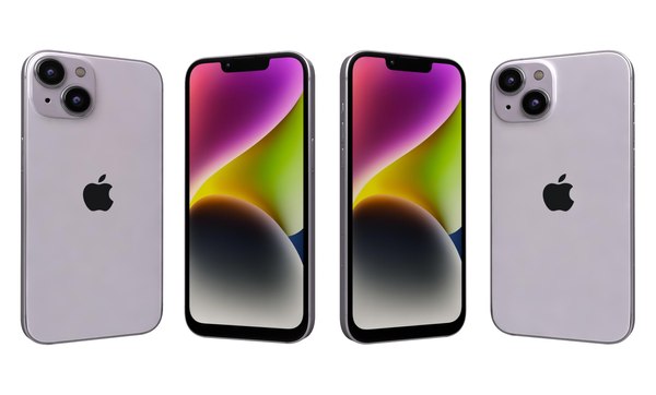 3D Apple iPhone 14 Purple