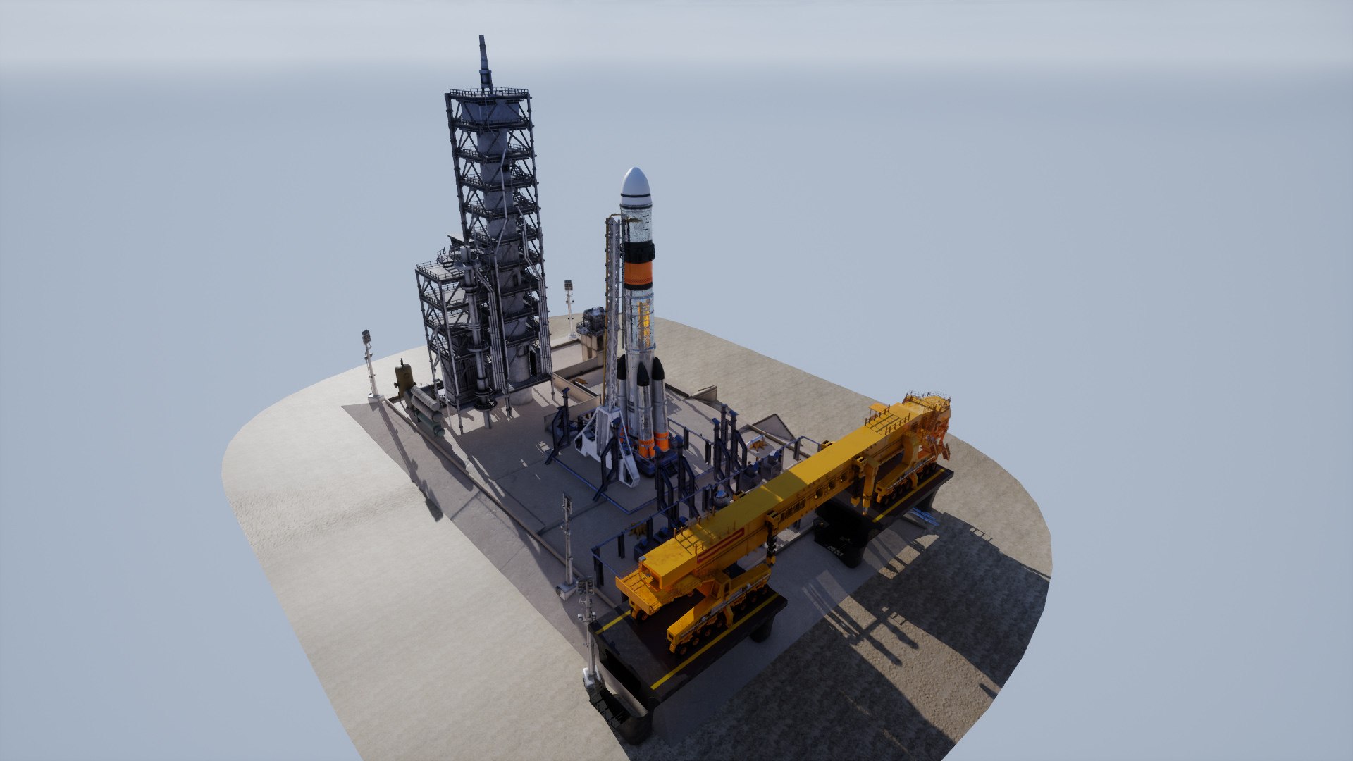 3D model Russian Rocket Launch Modular Environment - TurboSquid 1984272