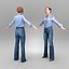 Attractive woman in jeans ready for animation 346