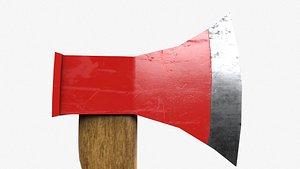 3D Red Axe