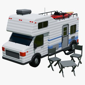 Low Poly Campervan 3D