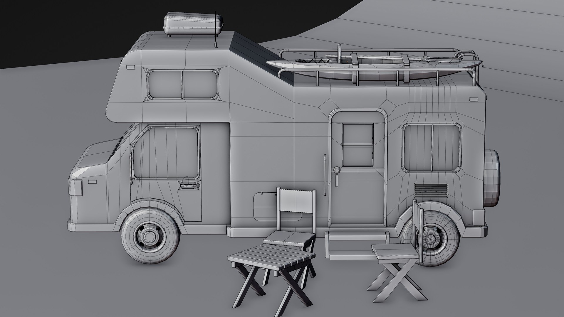 Low Poly Campervan 3D - TurboSquid 2286997