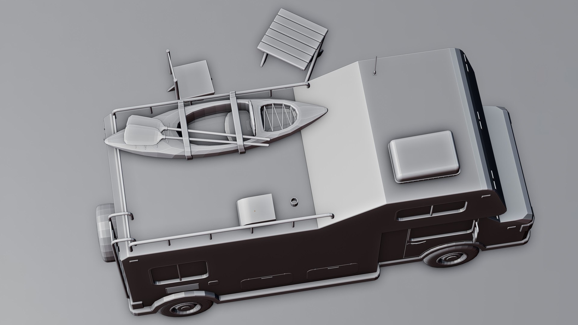 Low Poly Campervan 3D - TurboSquid 2286997