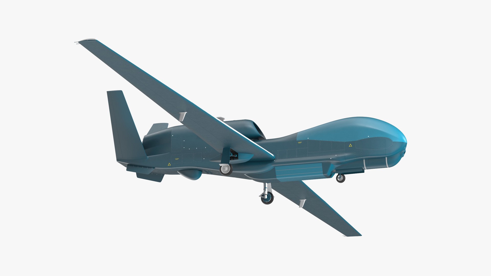 Unmanned Surveillance Drone Rigged for Cinema 4D 3D model preview