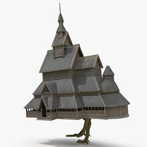 Fabulous Hut on Chicken Legs Animated Rigged for Cinema 4D