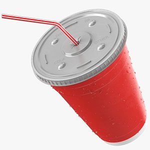 Wet Red Soda Cup
