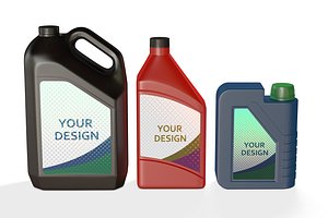 Plastic Jerrycans Set 3D model