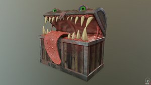 pbr monster chest 3D model