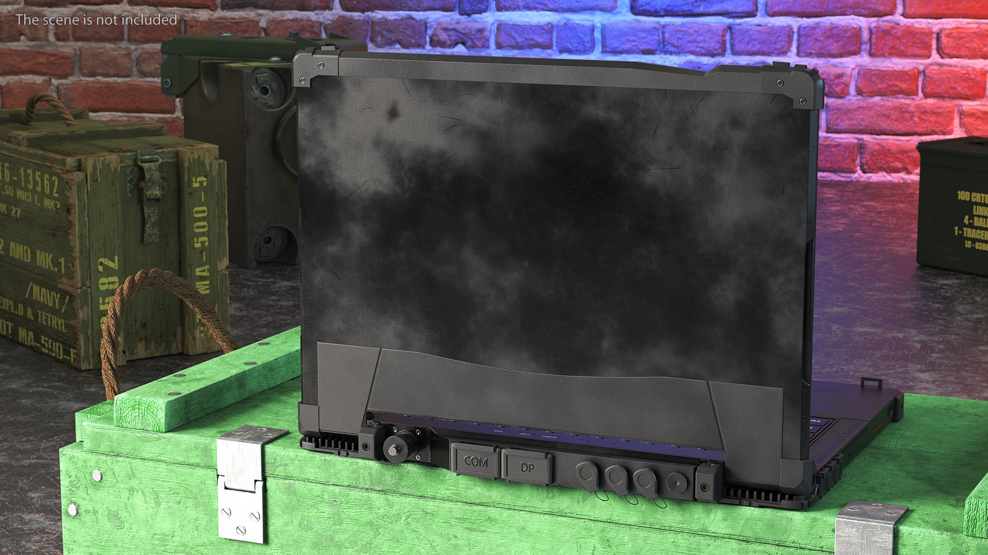 Shockproof Laptop Black Metal 3D Model - TurboSquid 2175165
