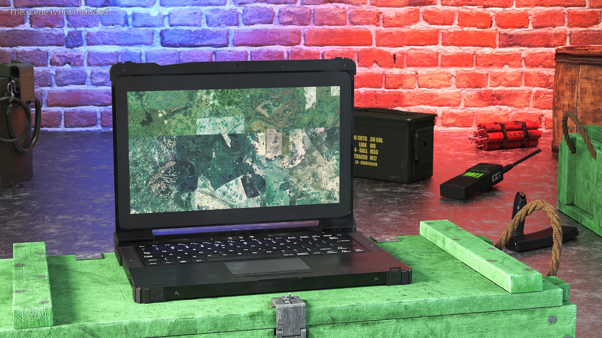 Shockproof Laptop Black Metal 3D Model - TurboSquid 2175165