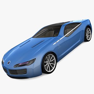 3d realistic bertone birusa concept car