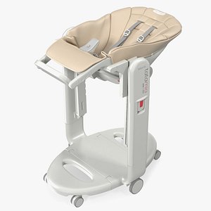3D Baby High Chair Peg Perego Horizontal Beige model