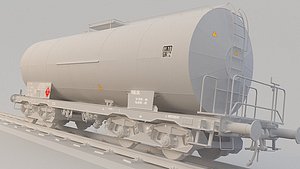 3D model train tank oil