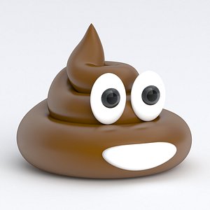 The Smiling Poop brown 3D