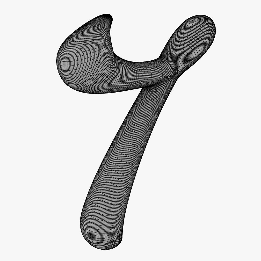 3D Calligraphic Digit 7 Number Model - TurboSquid 1389338
