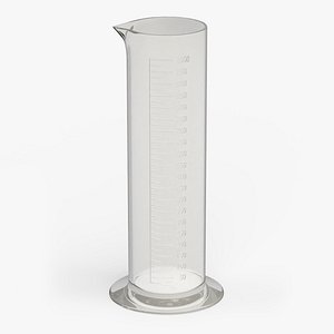 Lab Graduated Cylinder Flask Empty model