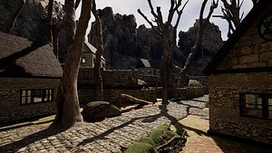 Mountain Surrounded Village Environment