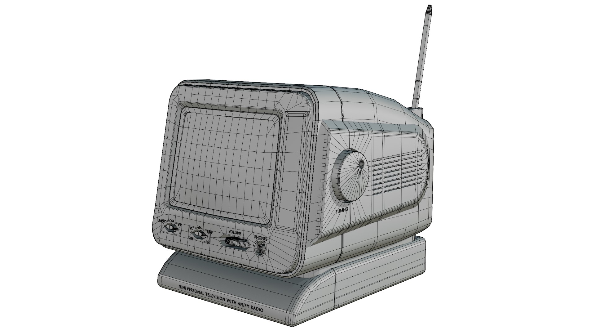 Radio TV Vintage Retro Portable 3D Model - TurboSquid 2168466