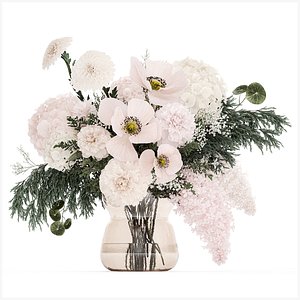 Small Bouquet Of Pink And White Flowers Poppy 470